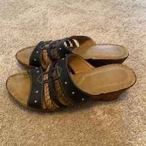 Patricia by Spring Step Black Braid Sandal Size 11
